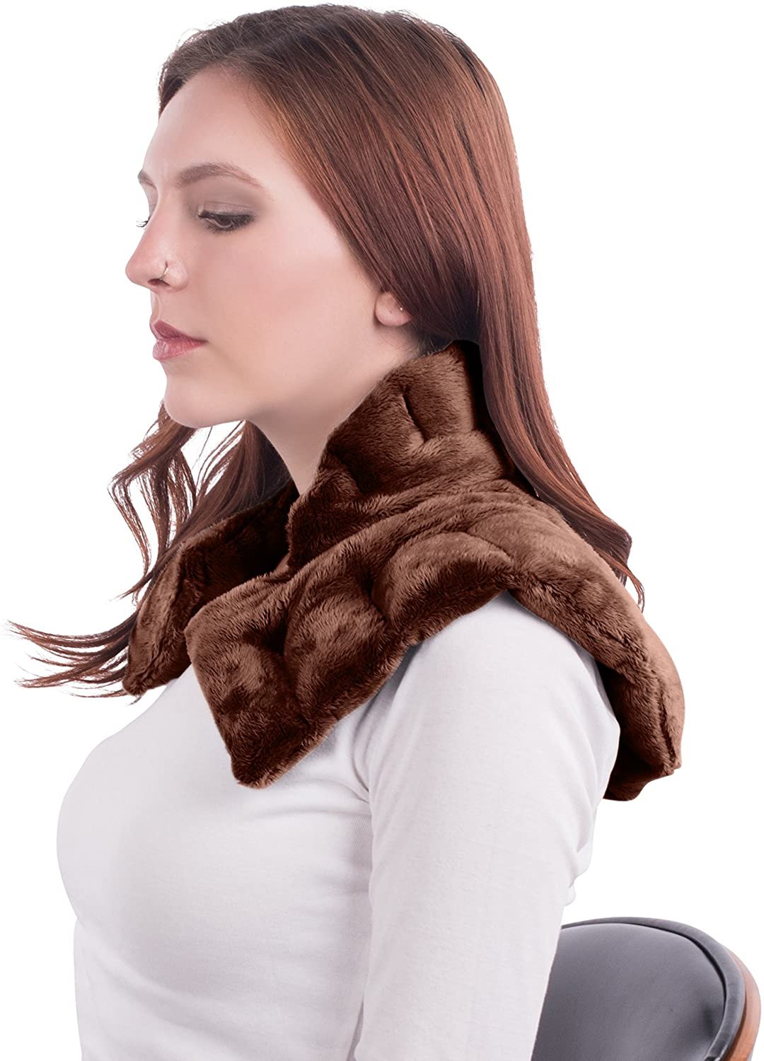 Heated Microwaveable Neck and Shoulder Wrap - Herbal Hot/Cold Deep Penetrating Herbal Aromatherapy (Charcoal) - Mars Med Supply