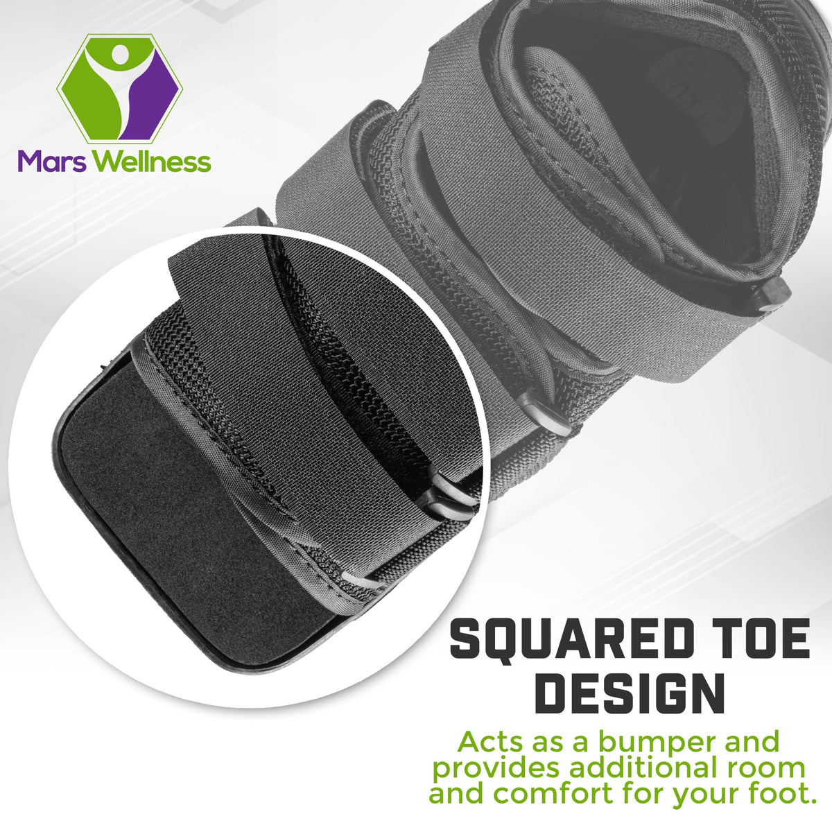 Mars Wellness Premium Childrens Post Op Broken Toe/Foot Fracture Square Toe Walking Shoe Cast - Pediatric - Fits Little Kids Sizes 11-1 (Approx 3.5-6 Years Old) (Straps Style May Vary)