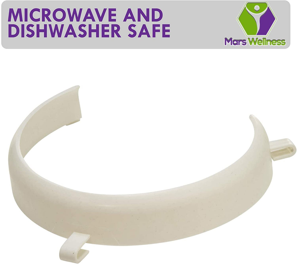 Mars Wellness Food Plate Guard - Kitchen Living Aid to Prevent Spills - Microwave Dishwasher Safe - Disabled, Elderly, Handicapped - Mars Med Supply