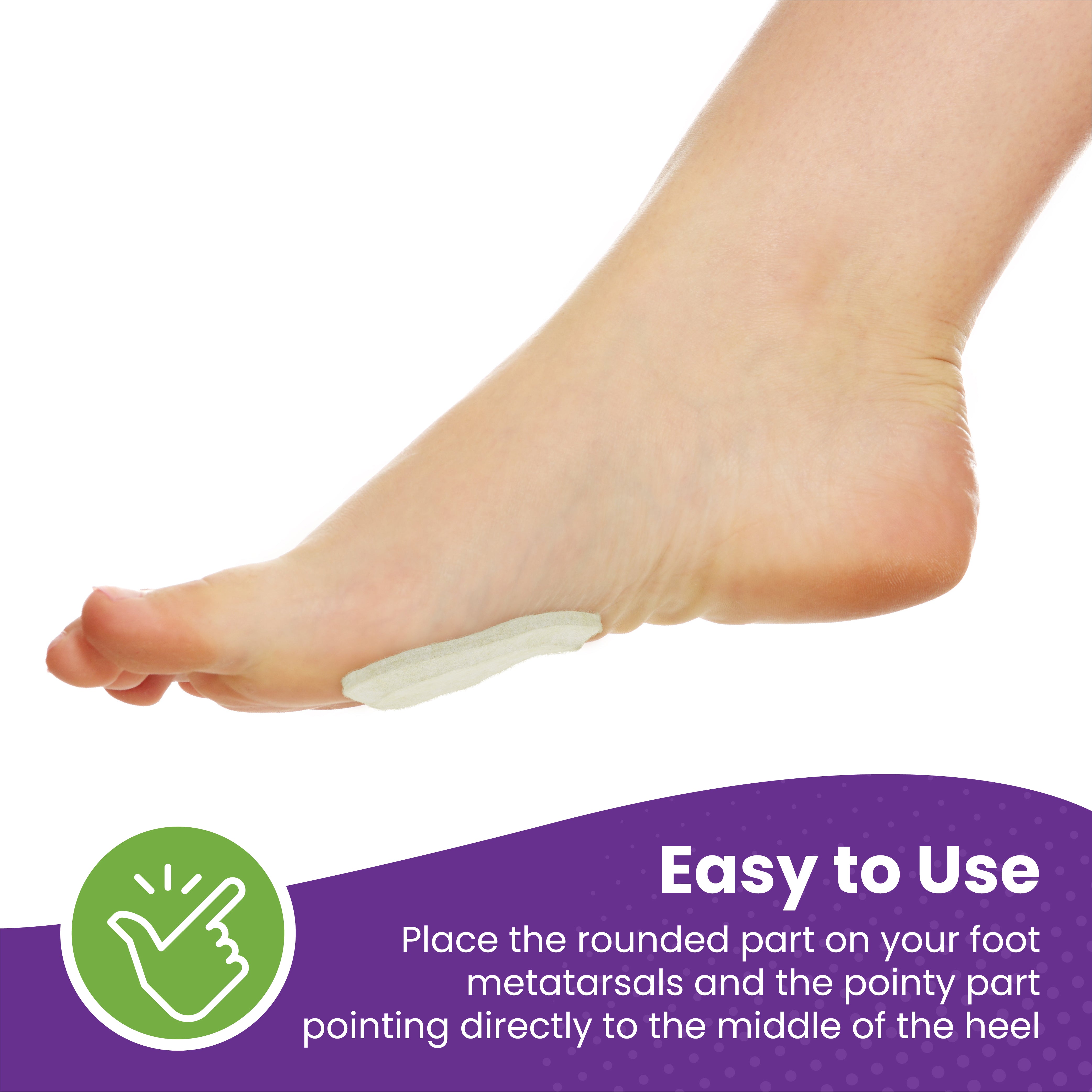 Metatarsal Felt Foot Pad Skived Cut - BULK 48 PAIRS