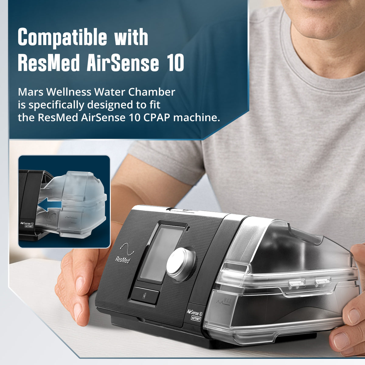 Mars Wellness Replacement Water Chamber Compatible with Airsense 10 CPAP Machines - Perfect Fit Reliable Water Chamber for Airsense 10 ONLY