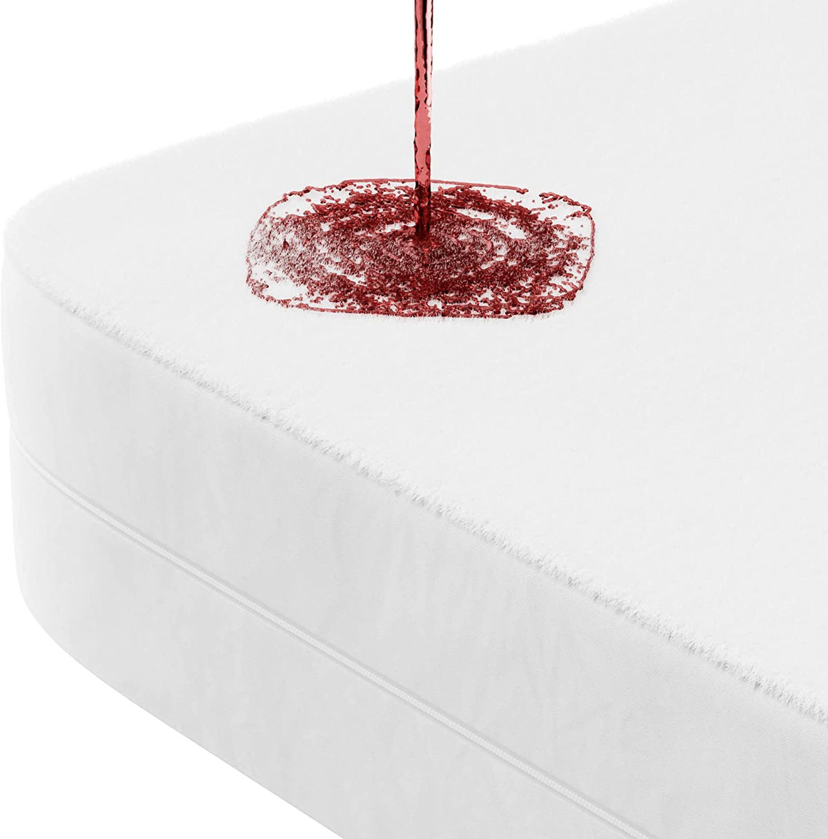 Cotton Mattress Encasement - Ultimate Waterproof Protection and Zippered Closure - Cotton and Vinyl Waterproof Bed Bug Mattress Protector