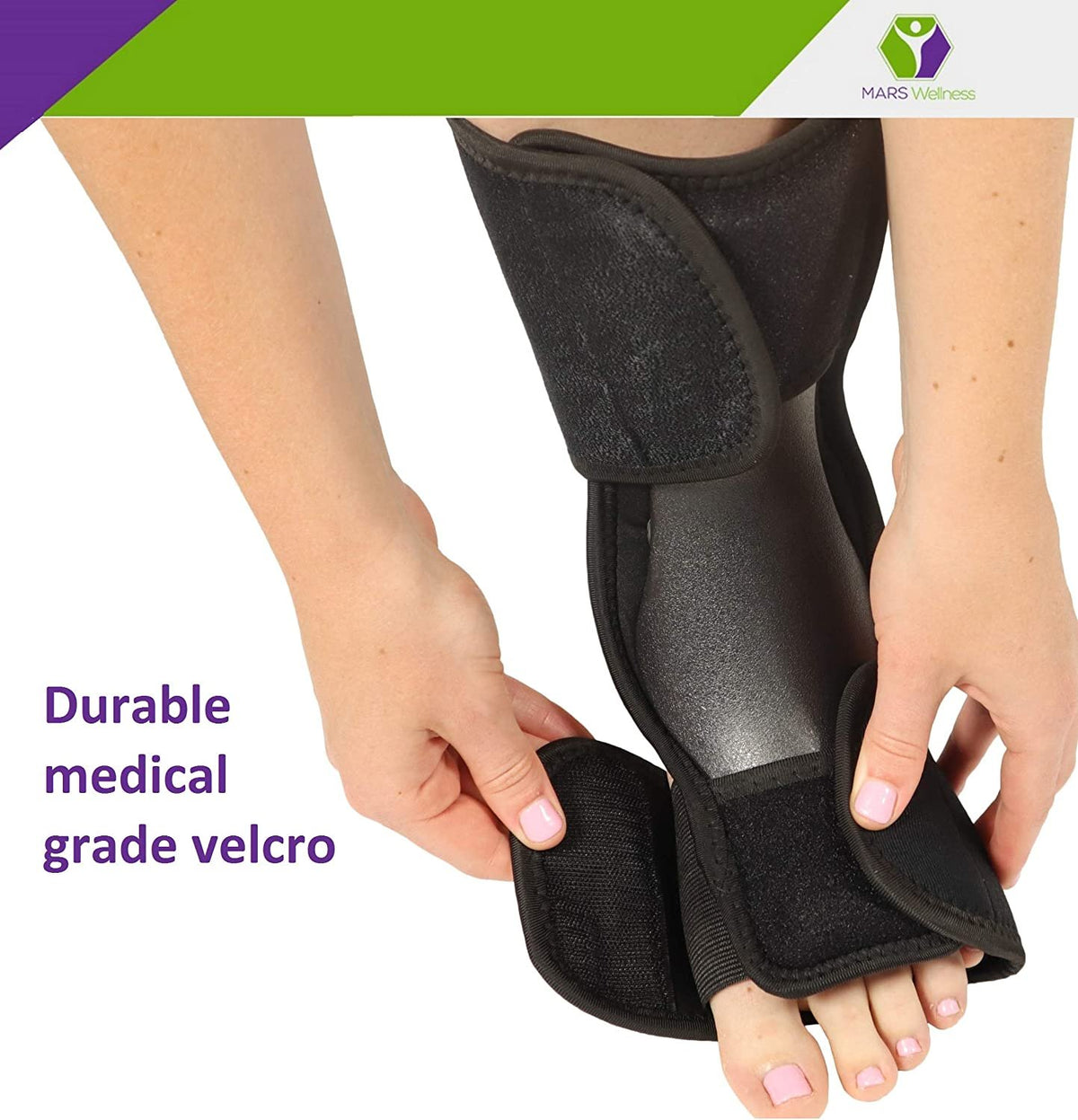 Soft Dorsal Night Splint - Breathable Design for Effective Relief from Plantar Fasciitis Pain, Heel, Arch Foot Pain, and Achilles Tendonitis