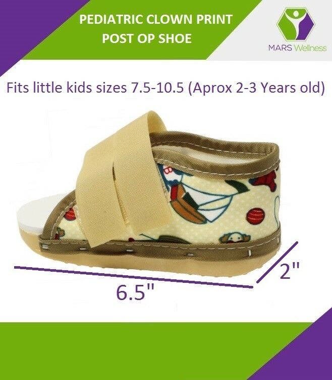 Premium Childrens Post Op Broken Toe/Foot Fracture Round Toe Walking Shoe Cast - Pediatric - Sizes 7.5-10.5