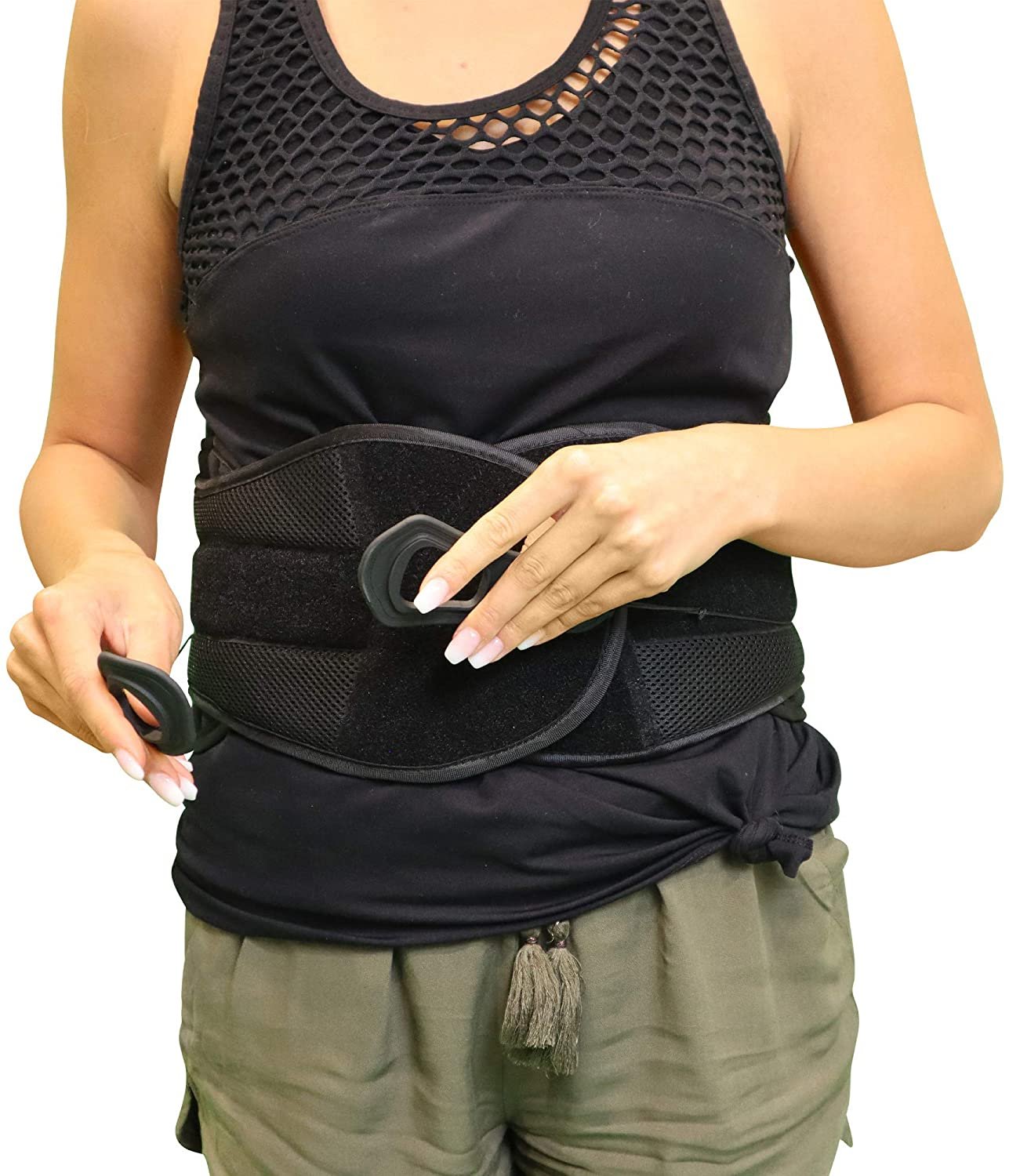 Mars Wellness LSO High Profile Lumbar Lower Back Brace - Universal PDAC L0631/L0648 - Pain Relieving Lumbosacral Brace - Support for Back Pain, Sciatic Spine Stenosis