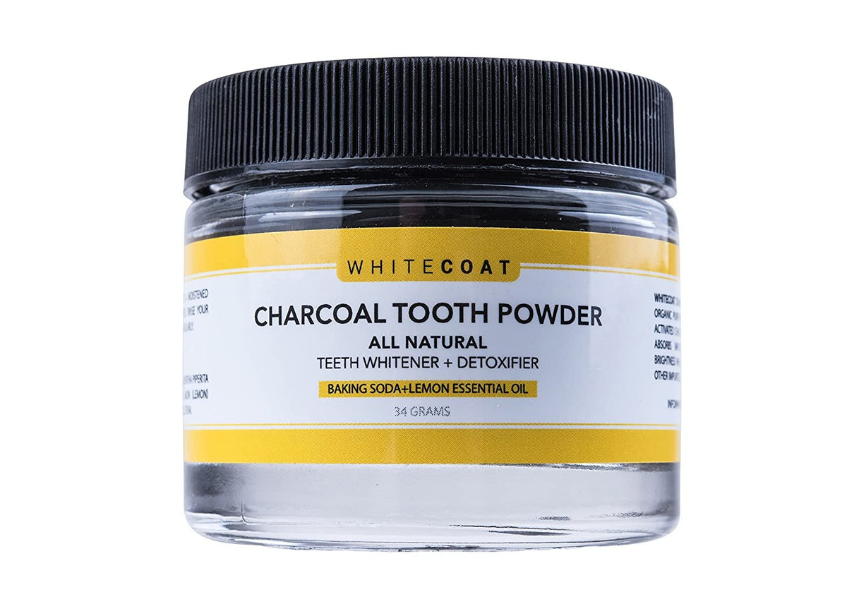 All Natural Teeth Whitening Tooth and Gum Powder with Coconut Activated Charcoal - Safe Effective Tooth Whitener Solution