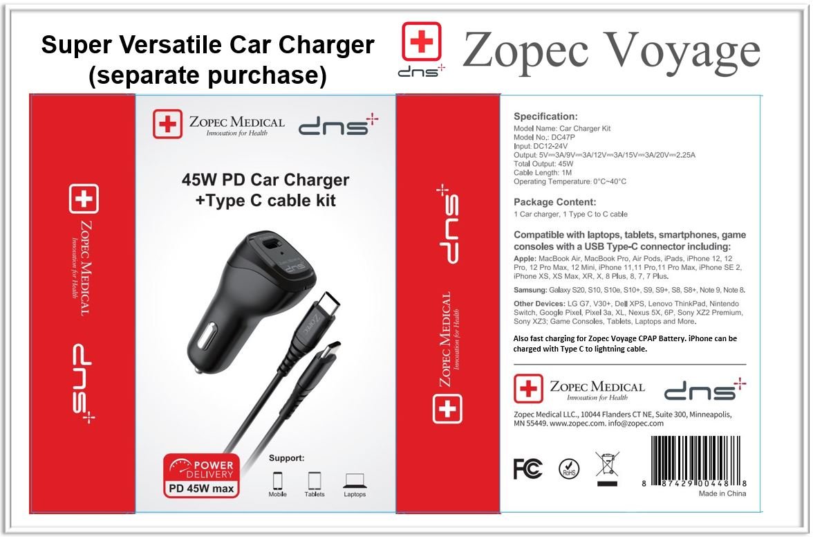 Zopec VOYAGE SMART Car Charger (PD45W, DC-DC)