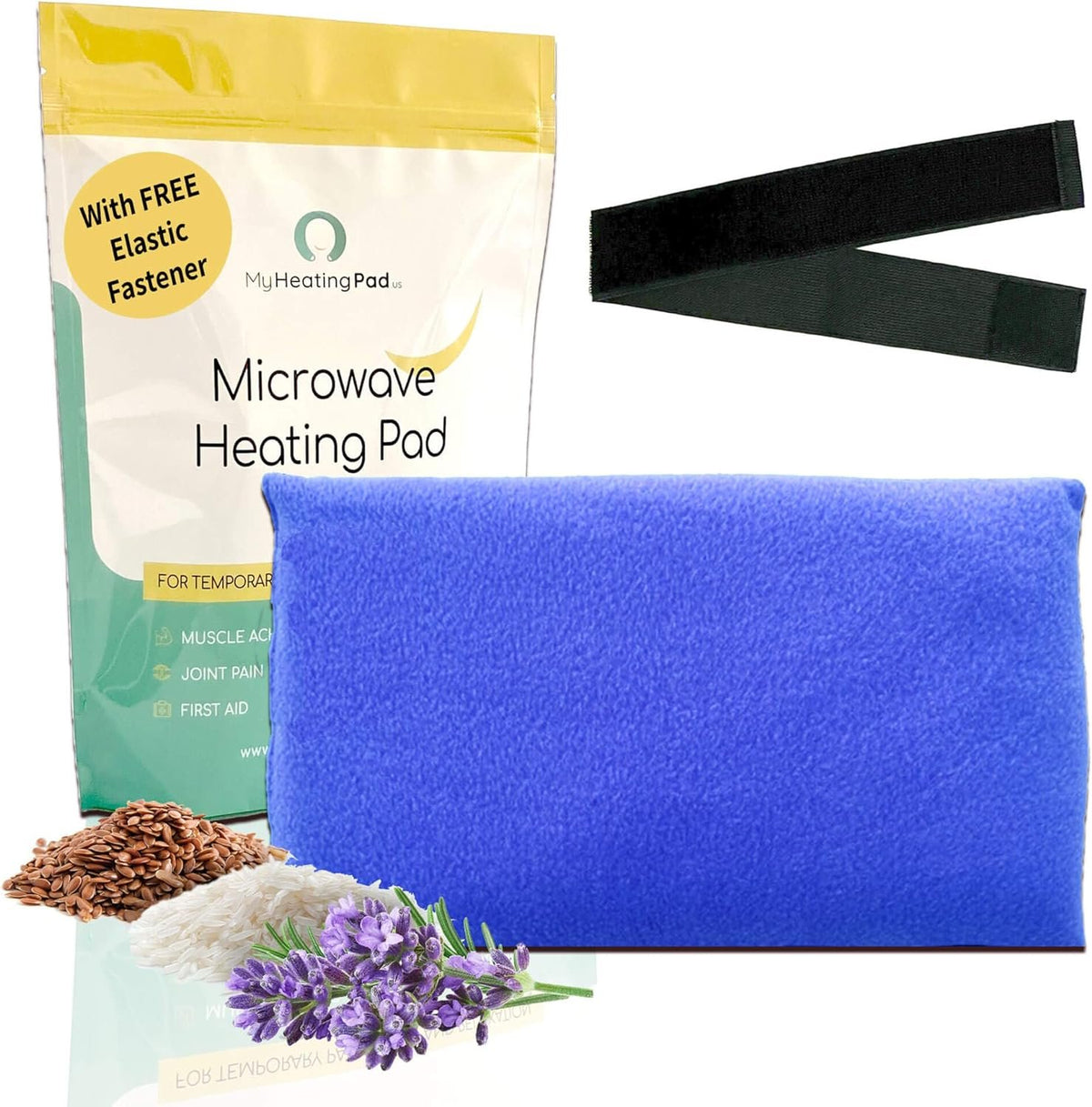 My Heating Pad for Pain Relief - Moist Microwavable Heating Pad for Joints and Muscles Relief - Microwave Hot Pack Heat Pad for Cramps - Chilled or Heated Pad Therapy - 1 Pack Blue - Lavender Scent