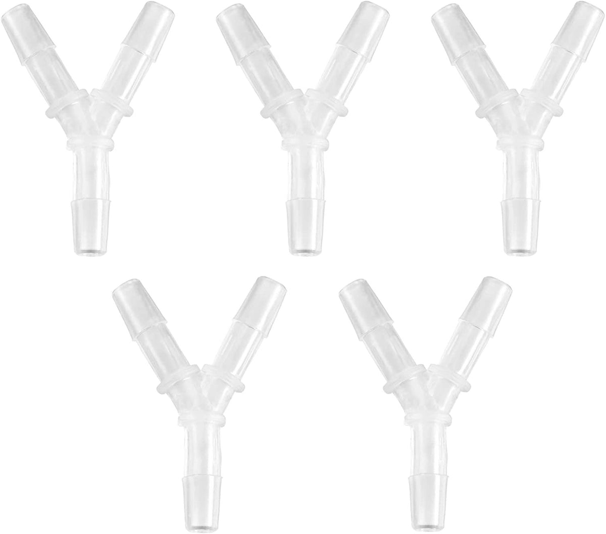 Oxygen Tubing Connectors Y Splitter - 5-Pack - Oxygen Therapy, Cannula Connector Compatible with Standard Oxygen Tubing, Ideal for Home and Medical Use