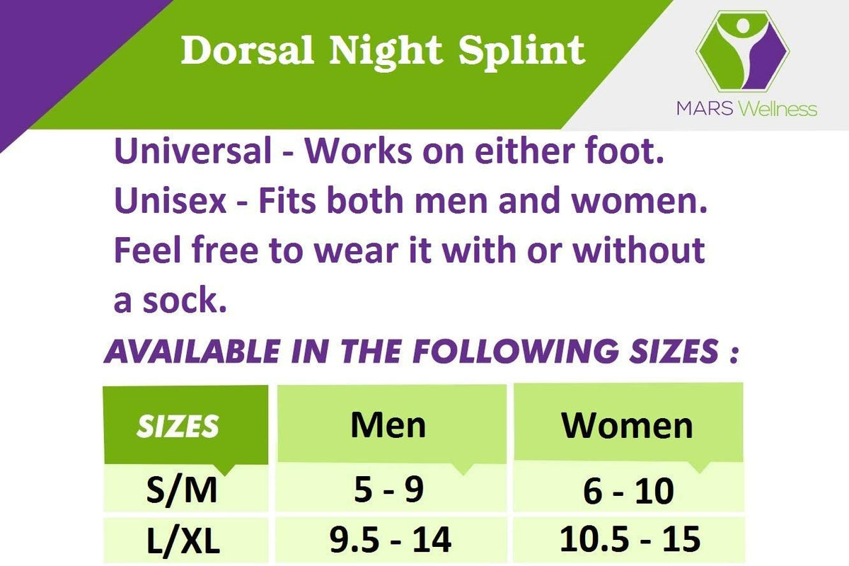 Soft Dorsal Night Splint - Breathable Design for Effective Relief from Plantar Fasciitis Pain, Heel, Arch Foot Pain, and Achilles Tendonitis