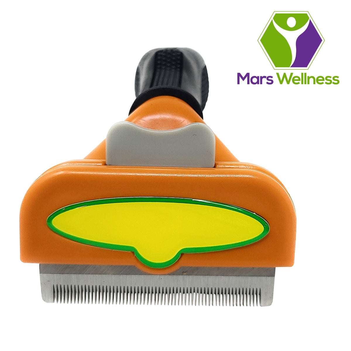 MARS WELLNESS Pet Grooming Brush - Double Sided Shedding and Dematting Tool - Grooming Undercoat Rake for Cats and Dogs