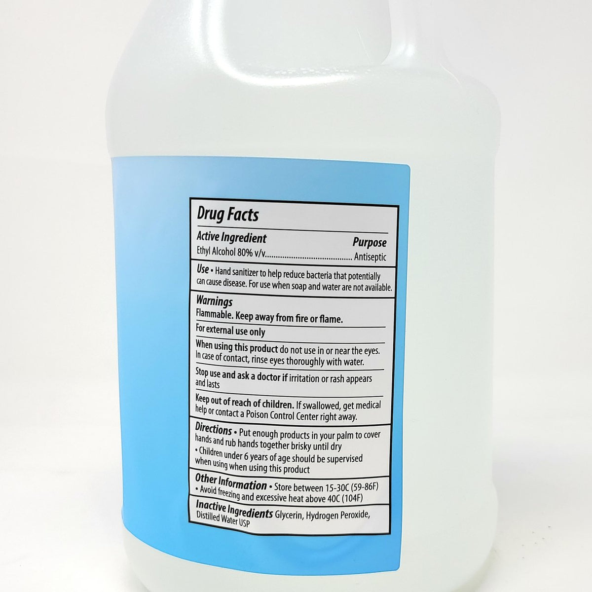 Hand sanitizer solution liquid refill, 1 Gallon 80% alcohol content