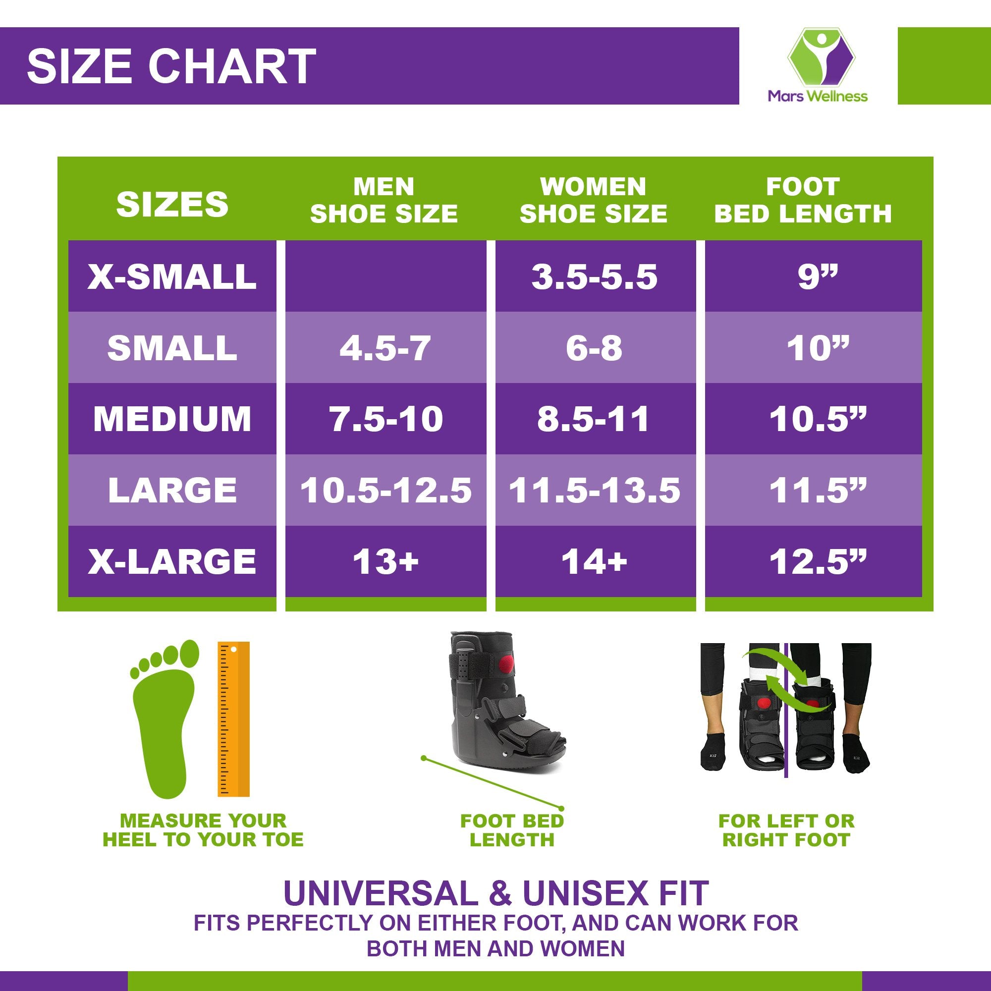 Mars Orthopedic Premium Short Air Cam Walker Fracture Ankle/Foot Stabilizer Boot