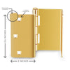 Handicap Brass Expandable Door Hinges - Offset Hinges for Doors