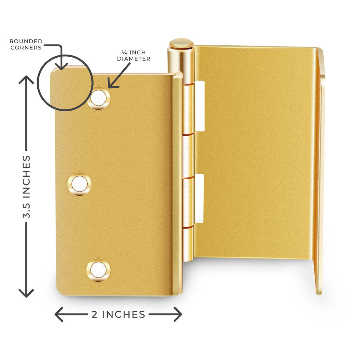 Handicap Brass Expandable Door Hinges - Offset Hinges for Doors