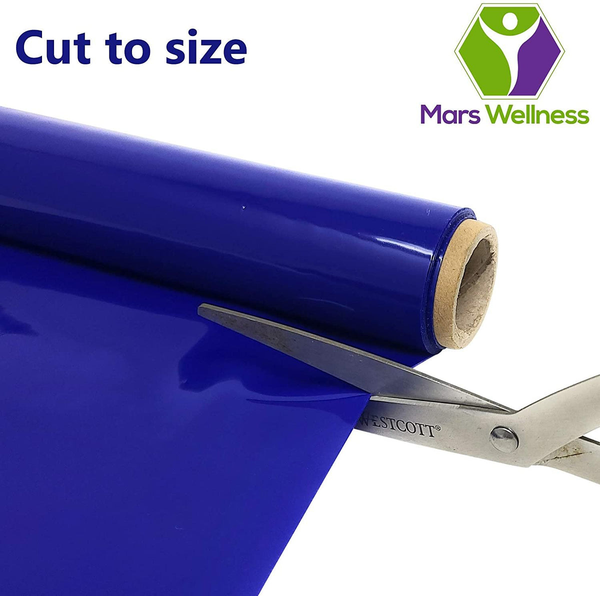 Mars Wellness Non Slip Silicone Grip Material Roll - Anti Slip Large Roll - 7.87" X 3' Feet - Cut to Size - Eating Aids, Baking, Crafts, Table, Counter, Drawer or Any Surface - Blue