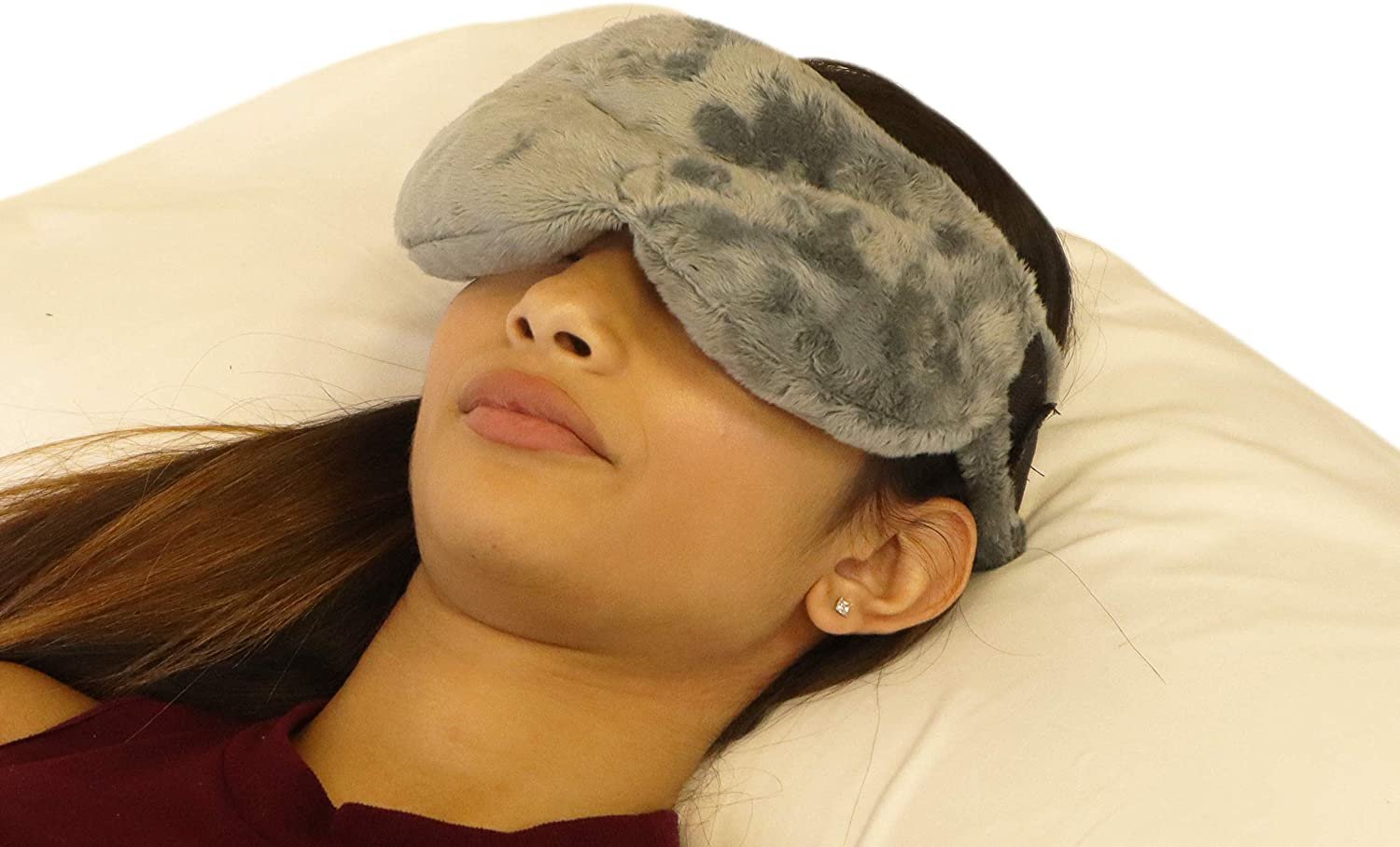 Cooling Eye Compress - Soft Blackout All Natural Aromatherapy for Relaxation, Stress and Pain Relief