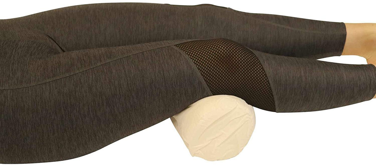 Premium Comfort Round Extra Firm Cervical Neck Pillow Roll - 5.5" x 14.5" - Pillow Case Included