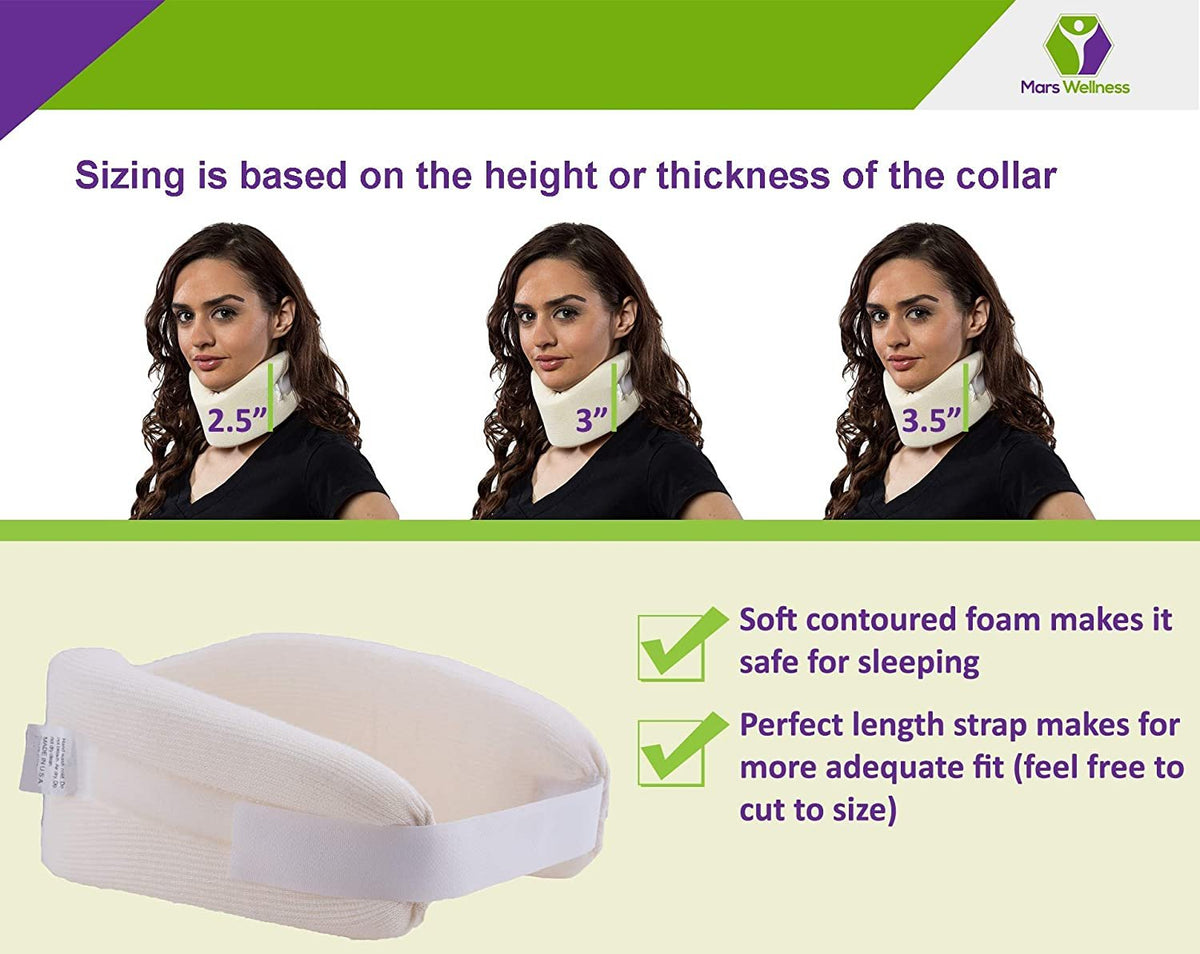 Premium Universal Soft Foam Neck Support Brace/Cervical Collar