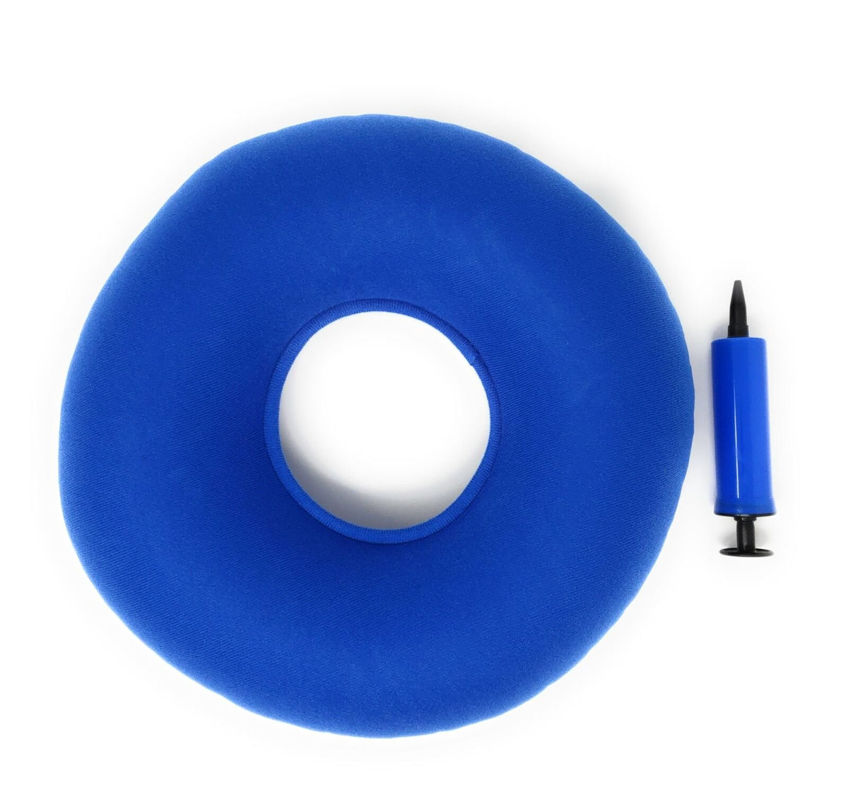 Premium Donut Cushion - Portable Inflatable Seat Pillow for Hemorrhoid, Tailbone, Coccyx Pain Relief - Air Pump Included