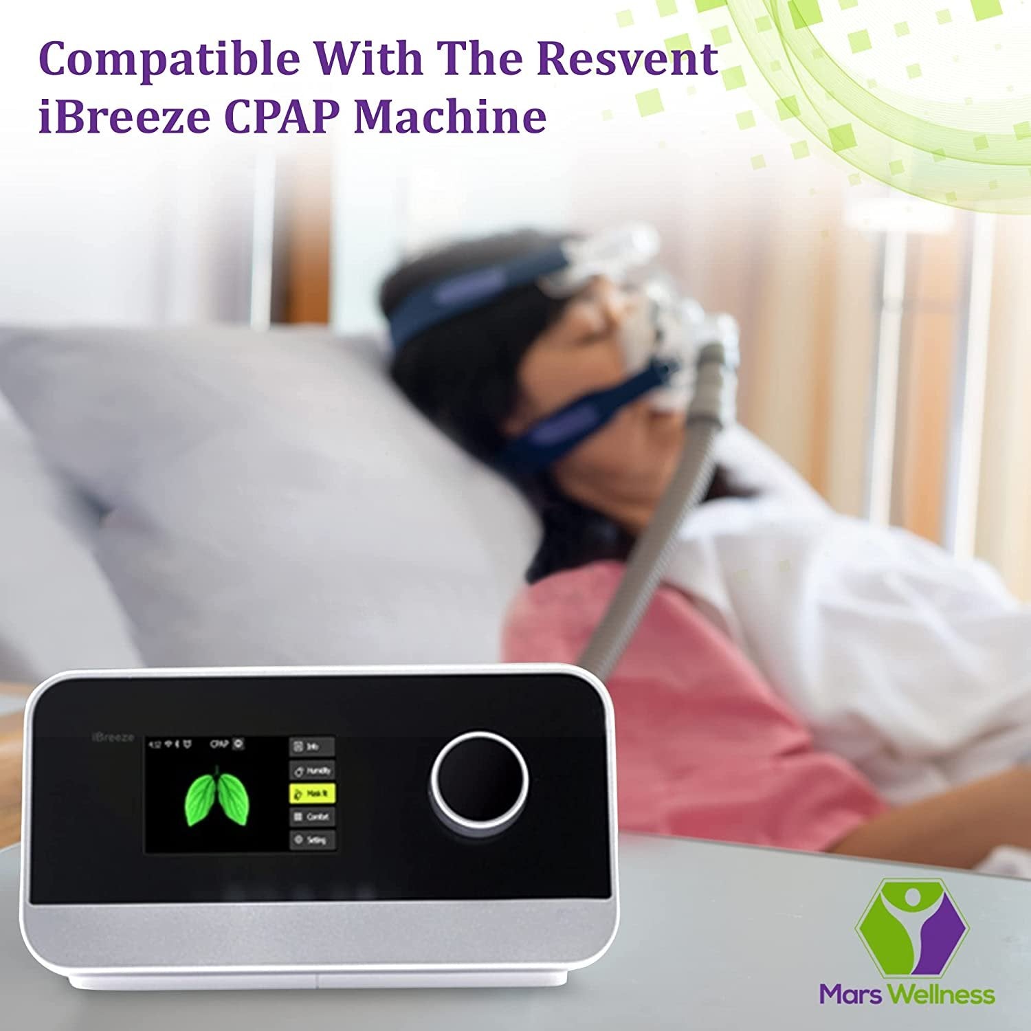 Mars Wellness CPAP Filters Compatible w/Resvent iBreeze(12 Pack)