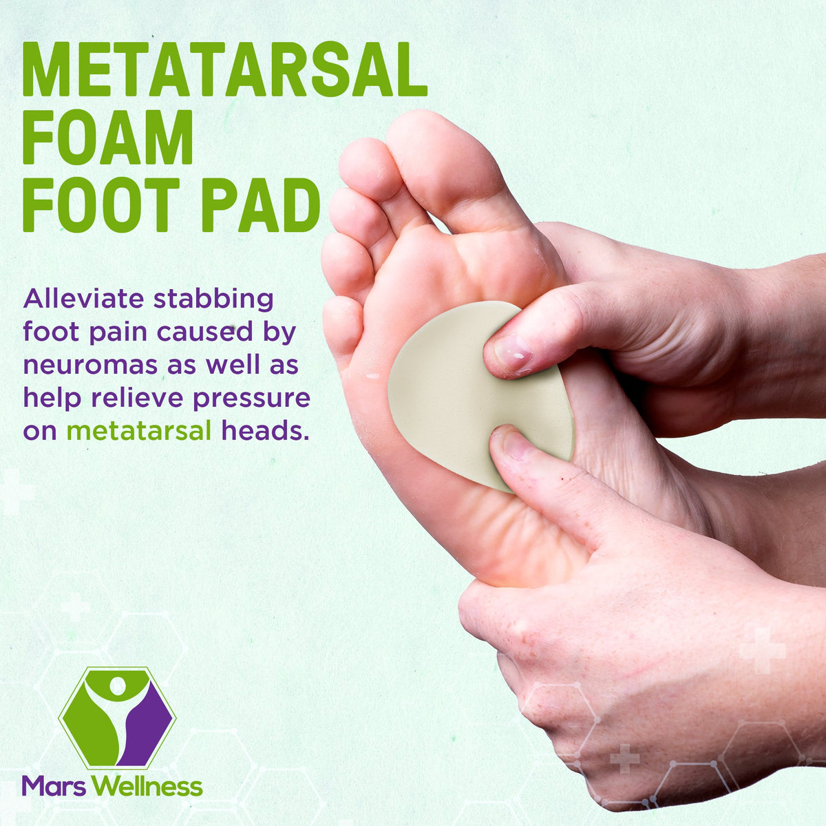 NEW Metatarsal Foam Foot Pad - 1/4" Thick