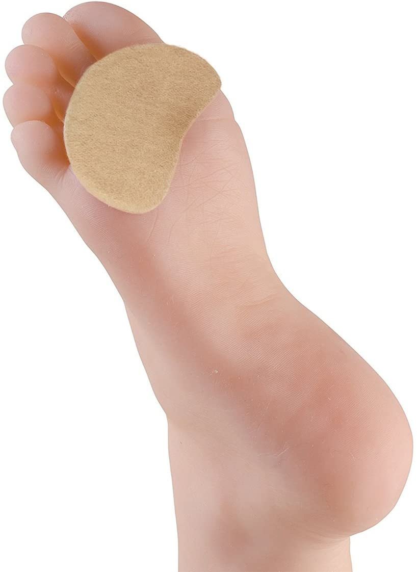 Premium Adhesive Moleskin Kidney Metatarsal Pads - 3 Inches