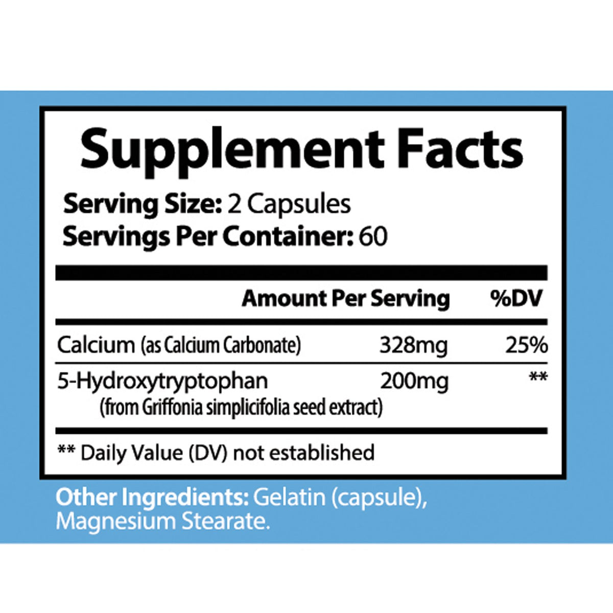 5-HTP 200 mg Supplement - 120 Capsules Per Bottle - Mood Booster - Sleep Aid - Hydroxytryptophan - Serotonin Boost