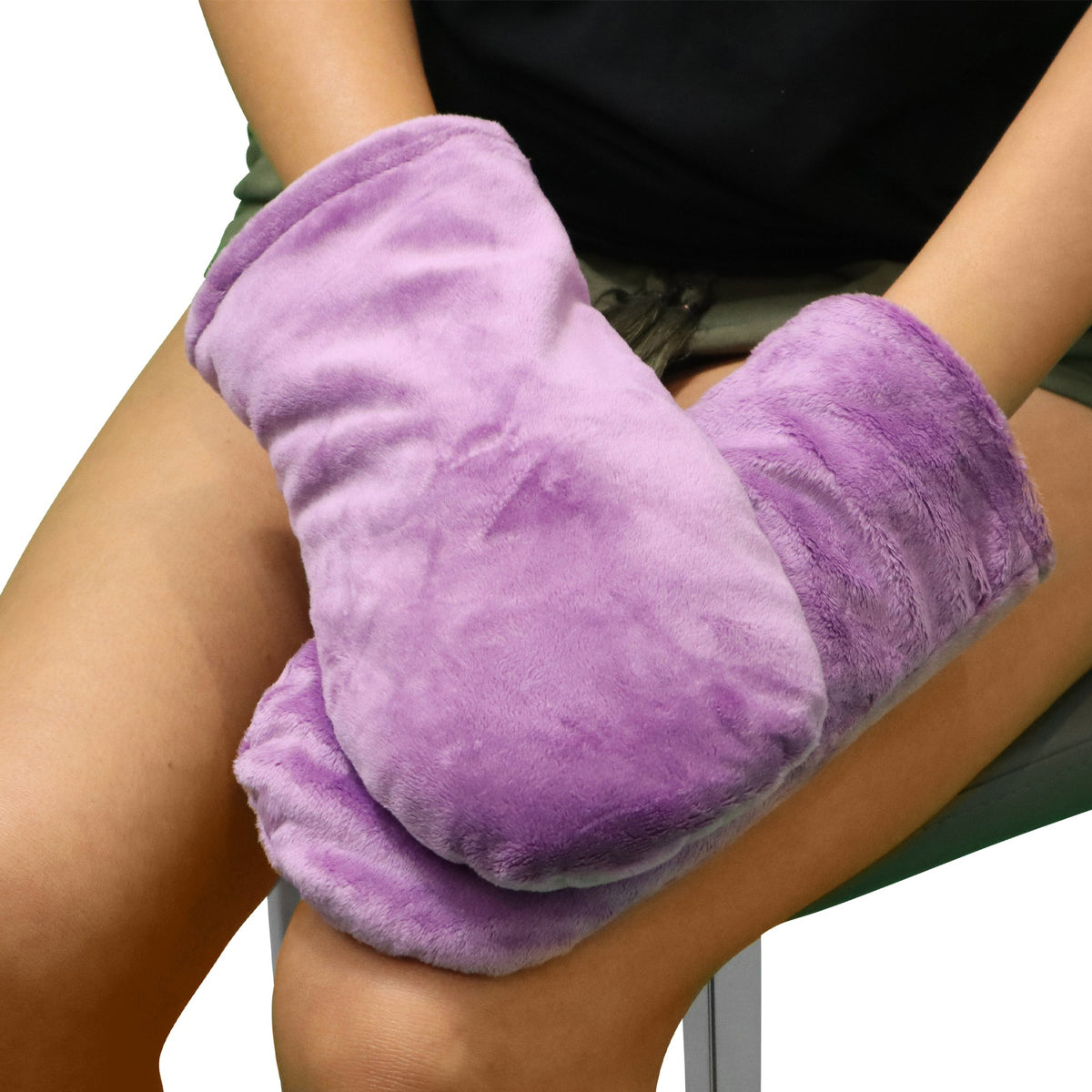 Heated Microwavable Mitts - Herbal Hot/Cold Deep Penetrating Herbal Aromatherapy Therapy Mittens with Flaxseed and Herbs - Trigger Finger, Inflammation, Carpal Tunnel