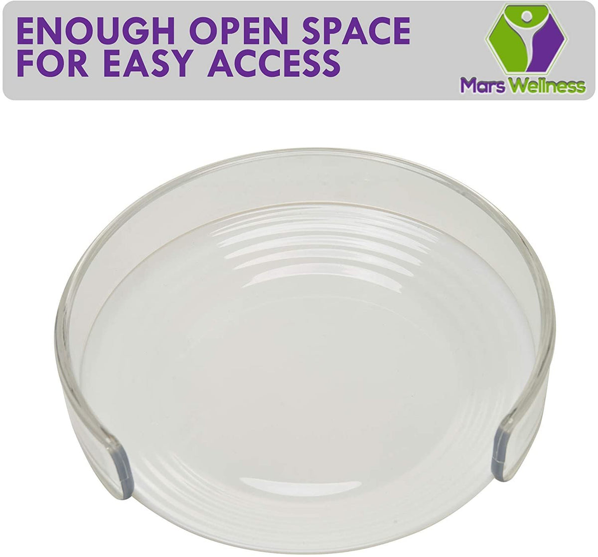 Mars Wellness Food Plate Guard - Kitchen Living Aid to Prevent Spills - Microwave Dishwasher Safe - Disabled, Elderly, Handicapped