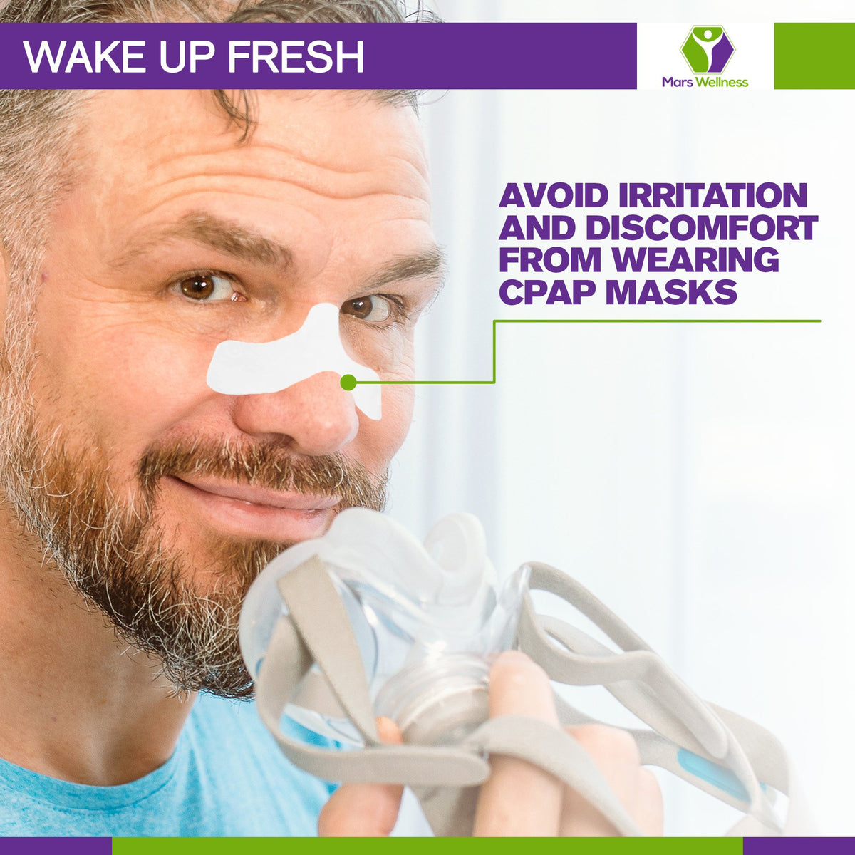 Mars Wellness CPAP Mask Gel Nasal Pad Strips - Sleep Apnea Gel Pads to Avoid Irritation - Comfort Pad Can Be Trimmed