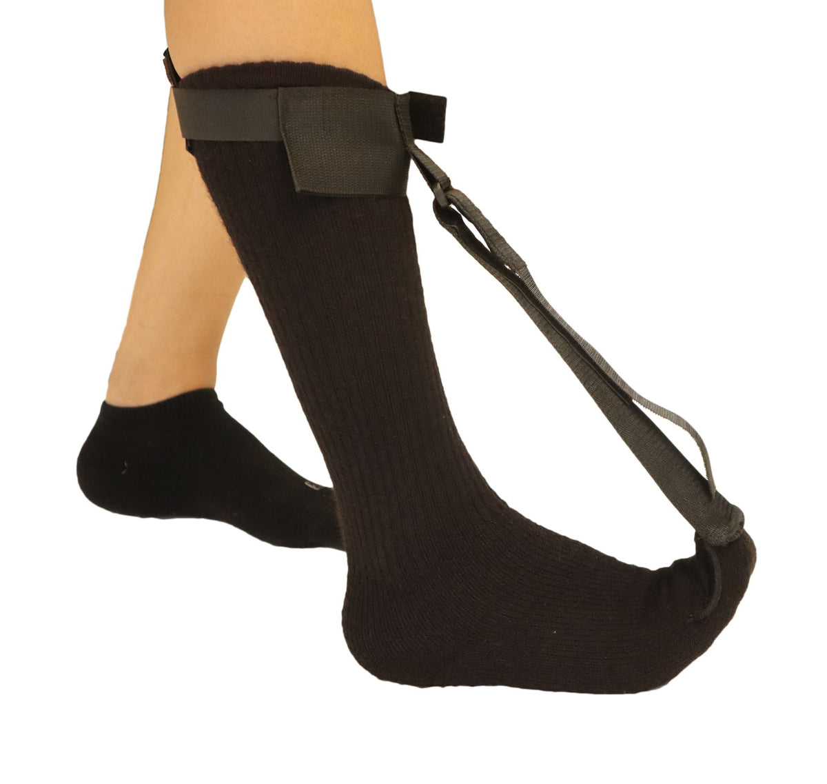 Plantar Fasciitis Stretch Night Sock - for Pain Relief from Plantar Fasciitis and Achilles Tendonitis - Black