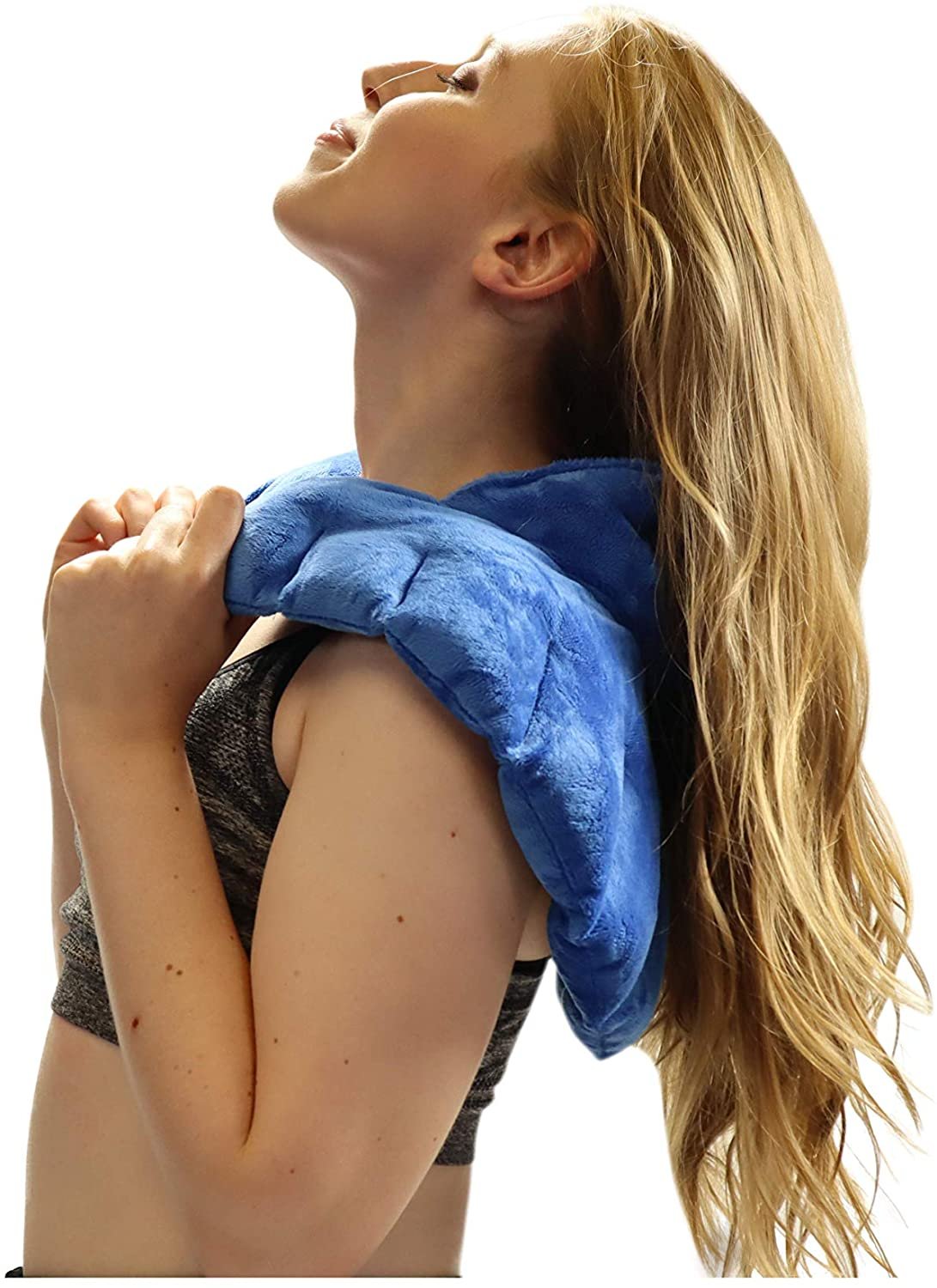 Heated Microwaveable Neck and Shoulder Wrap - Herbal Hot/Cold Deep Penetrating Herbal Aromatherapy