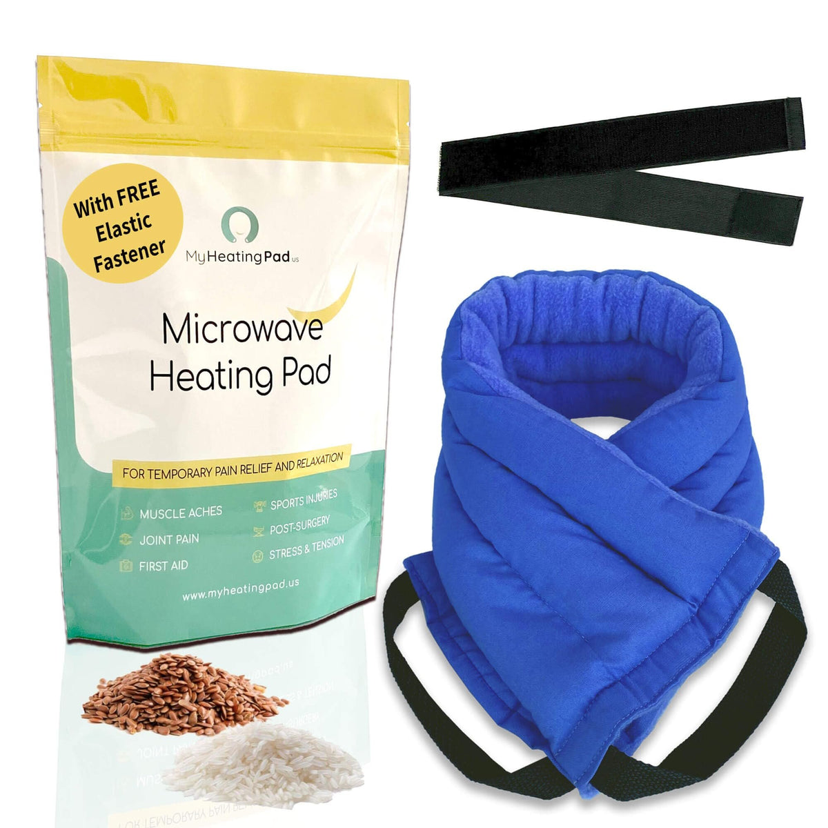 My Heating Pad - Microwavable Heating Pad for Neck and Shoulder - Moist Heat Pack for Muscles and Joints, Reusable Heating pad, Portable Heating pad, Menstrual Heating pad - 1 Heat Pack Blue