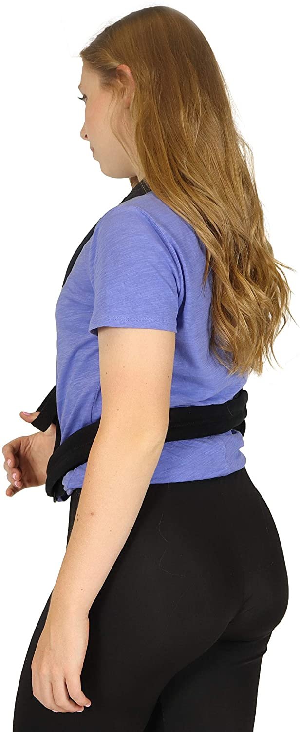 Universal Rotator Cuff Sling Shoulder Immobilizer - Ergonomic and Adjustable - with Waist Strap