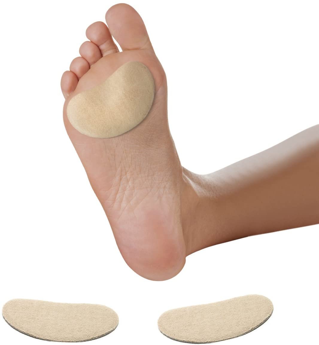 Premium Adhesive Moleskin Kidney Metatarsal Pads - 3 Inches