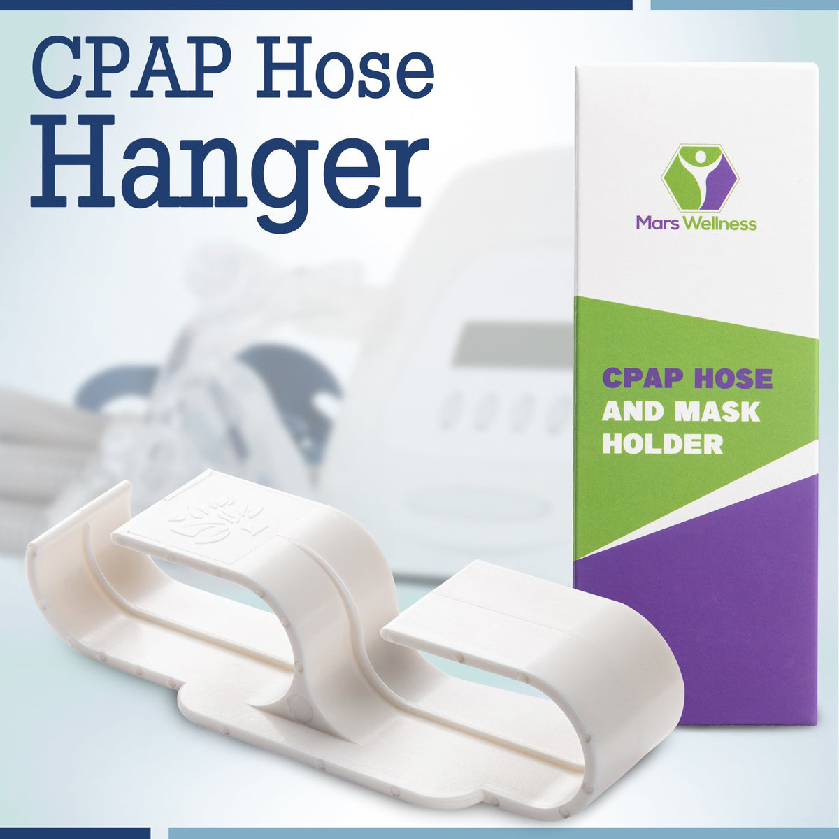 CPAP Hose Holder Mask Holder - Easy to Install Plastic CPAP Accessories for CPAP Machines - Easy to Use CPAP Supplies - Double Hook CPAP Tube Holder