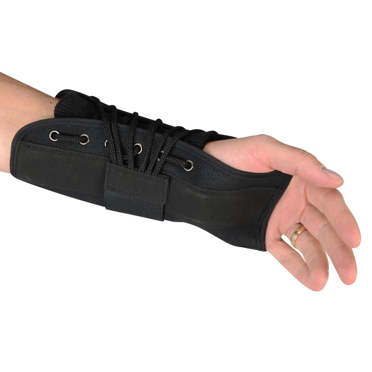 Luxury Quick Lace 7" Compression Splint Support Wrist Brace - Left Hand - M