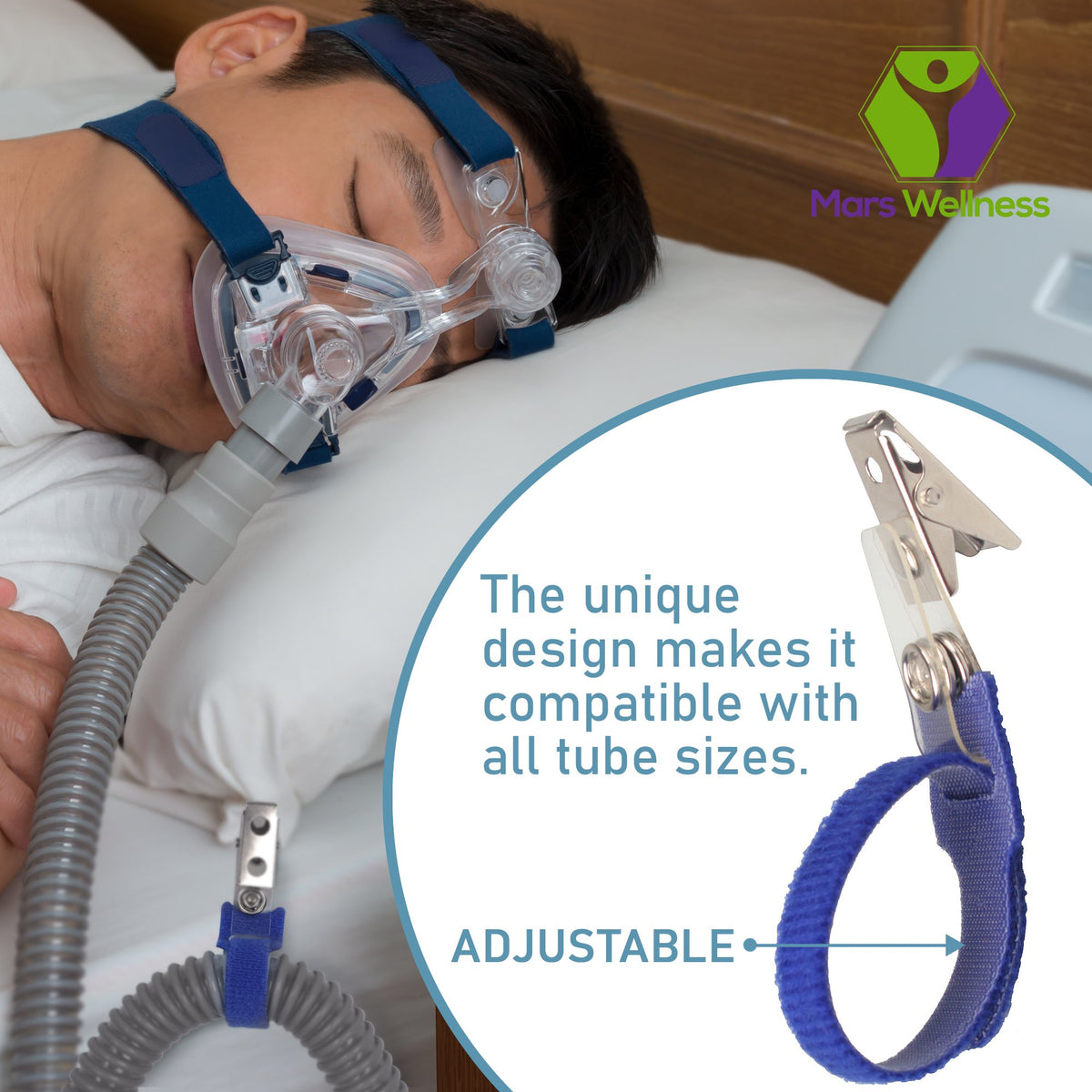 CPAP Hose Holder Clip - Oxygen Tube/Cannula Holder - Tangle Free CPAP Tube