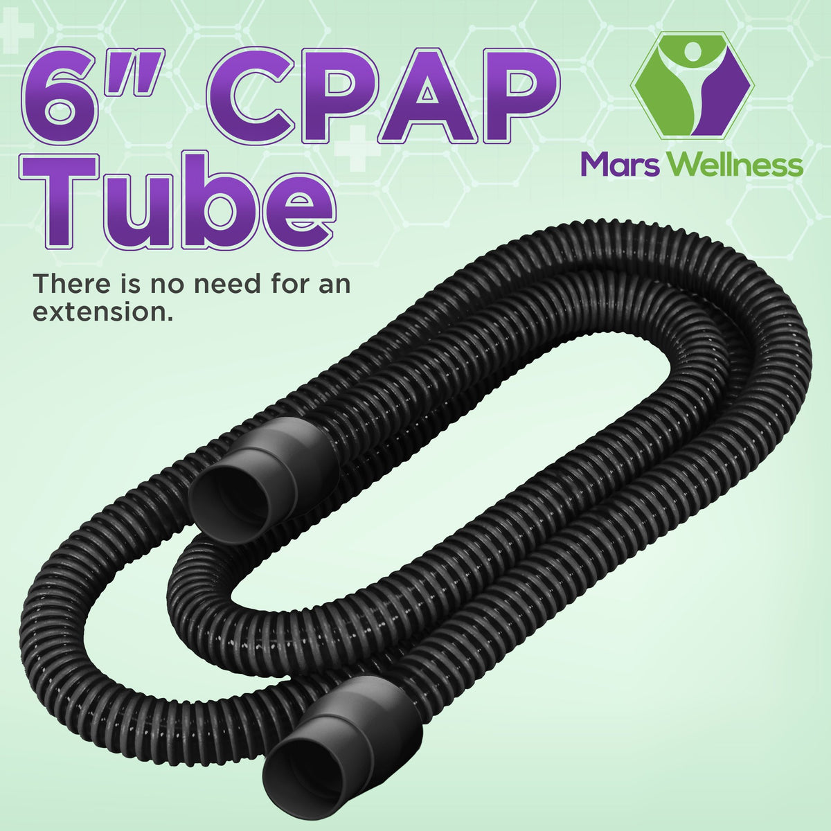 Universal 6 Foot CPAP Tubing Hose - Premium Standard 22mm CPAP Hose - Gray