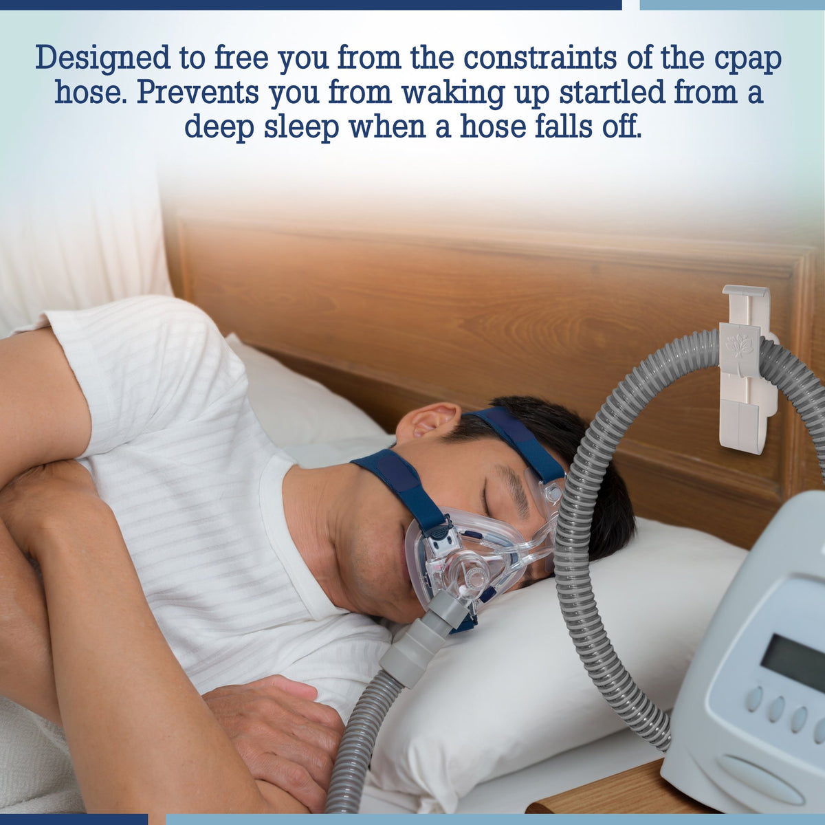 CPAP Hose Holder Mask Holder - Easy to Install Plastic CPAP Accessories for CPAP Machines - Easy to Use CPAP Supplies - Double Hook CPAP Tube Holder