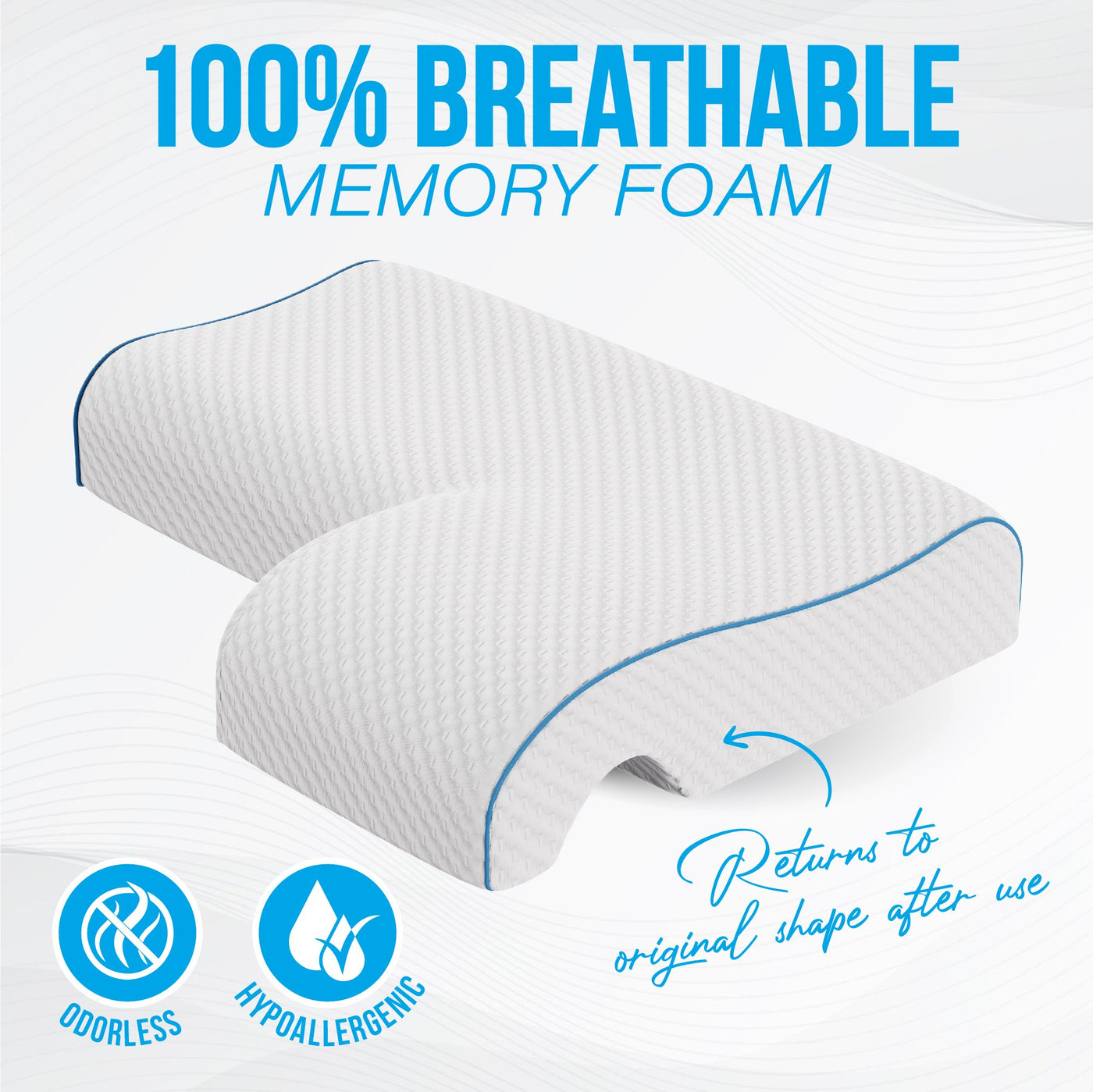 Trakk Ergonomic Knee Pillow Support Memory Foam Sleeping On Side
