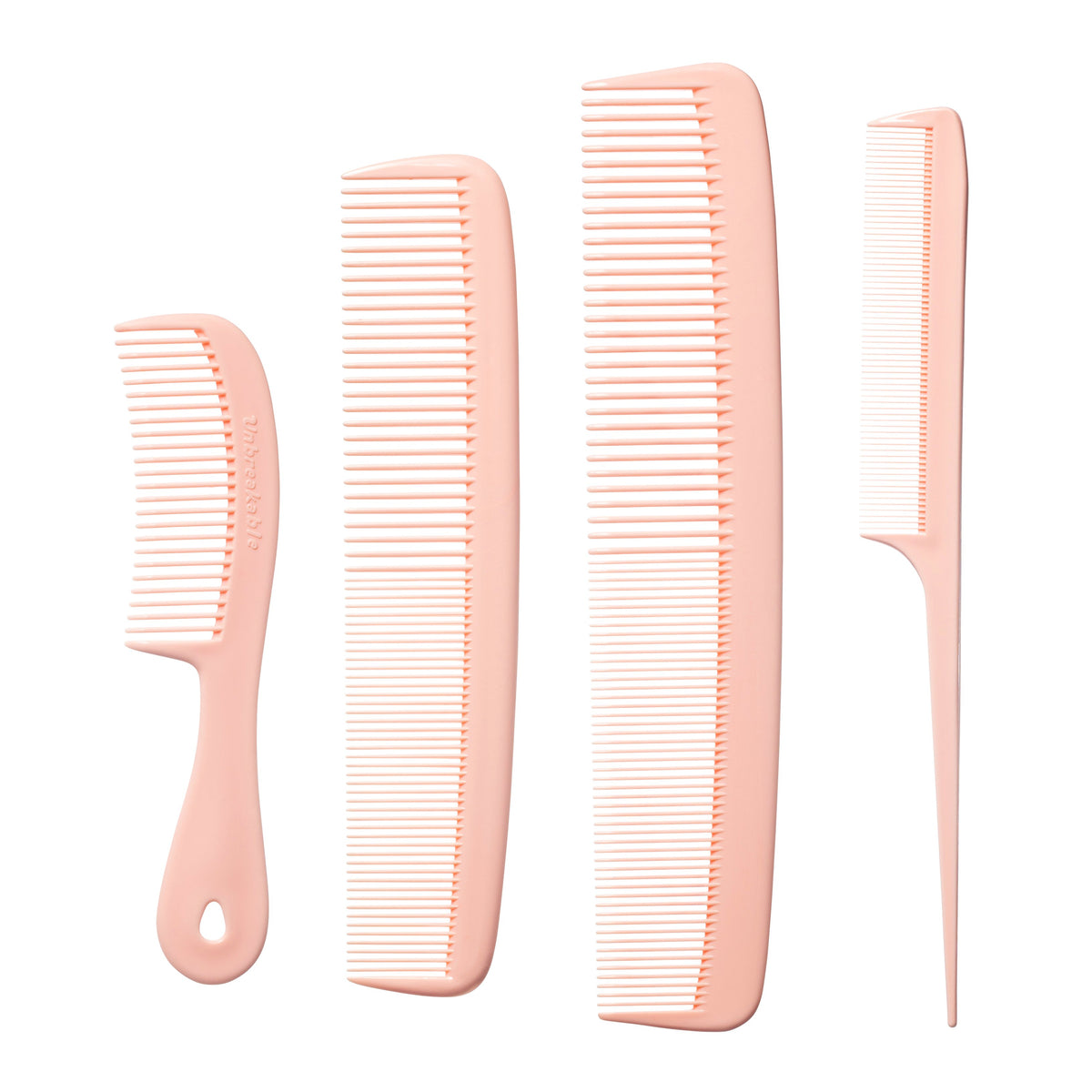 Mars Wellness 4 Piece Professional Comb Set - USA MADE - Fine Pro Tail Combs, Dresser Hair Comb Styling Comb - Premium Grade for Men and Women - Parting Teasing and Styling