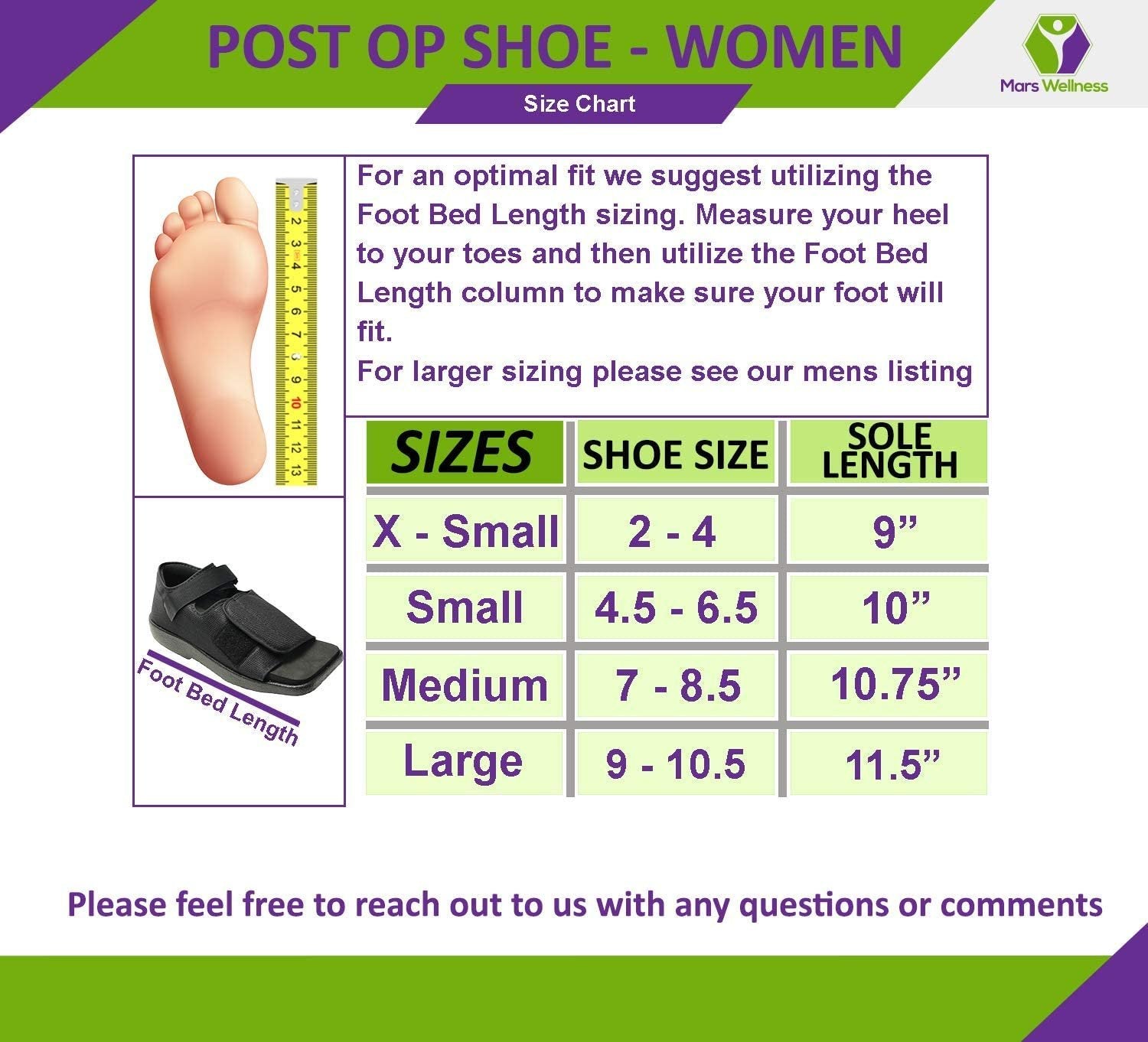 Mars Wellness Premium Post Op Broken Toe/Foot Fracture Square Toe Walking Shoe - Womens (Small) - Mars Med Supply