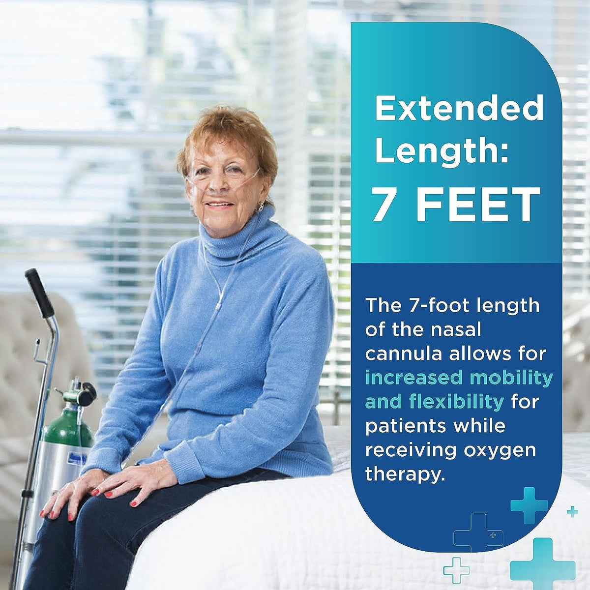 7 Foot Oxygen Nasal Cannula - Nasal Cannulas for Oxygen - Standard Kink Resistant Lightweight Oxygen Tubing Cannula