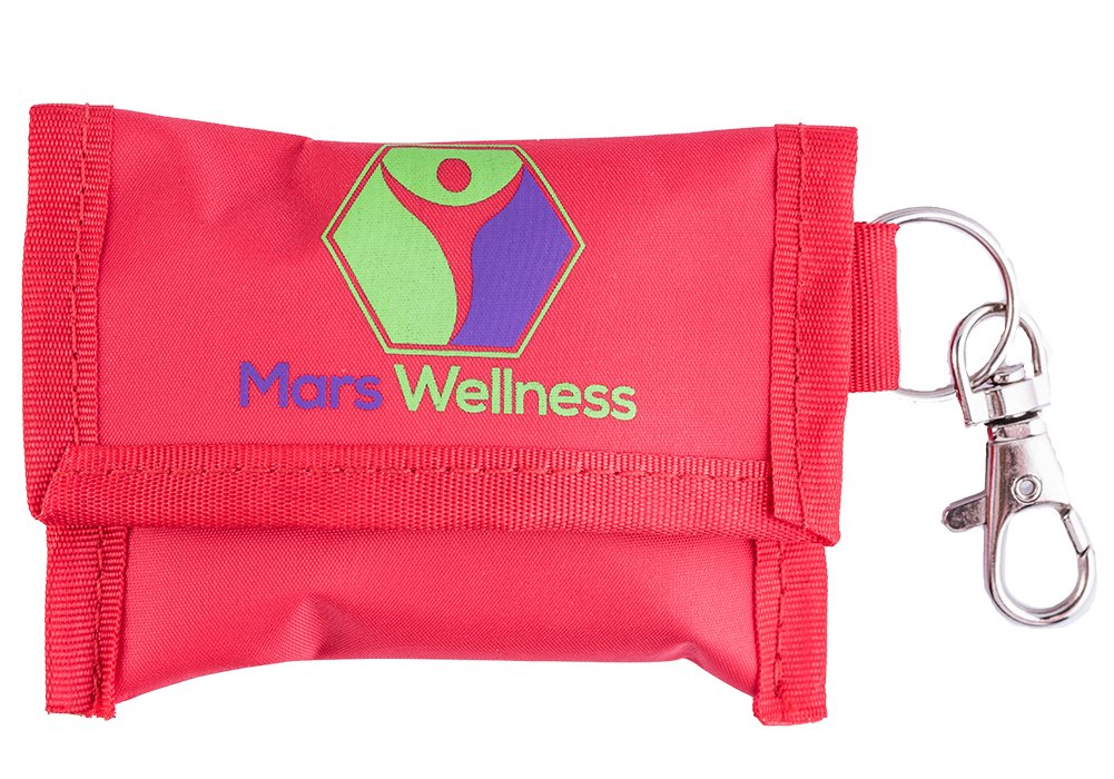 3-Pack CPR Face Mask Keychain Kit w/ Gloves-Mars Wellness - Mars Med Supply