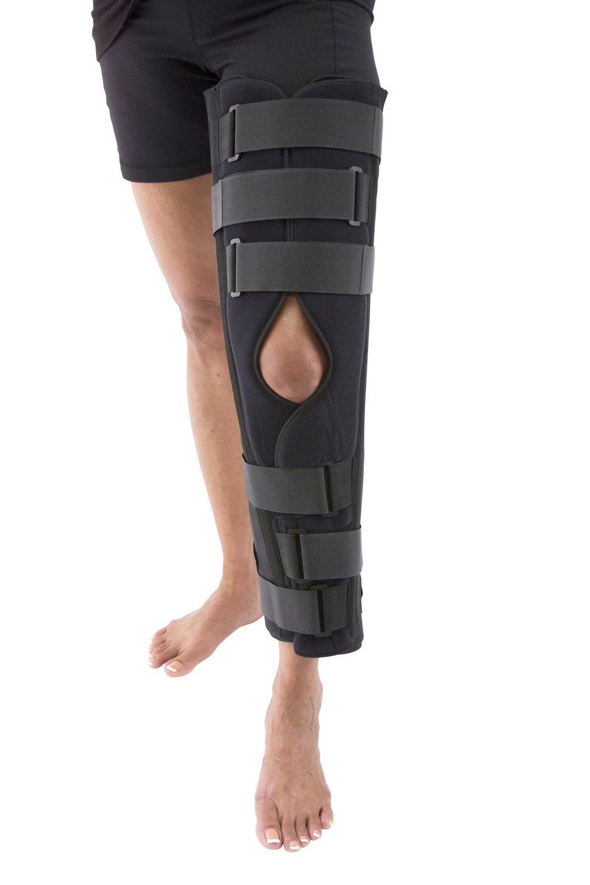 Tri-Panel Knee Immobilizer Brace - Rigid Support for Post Surgery - Universal - Mars Med Supply