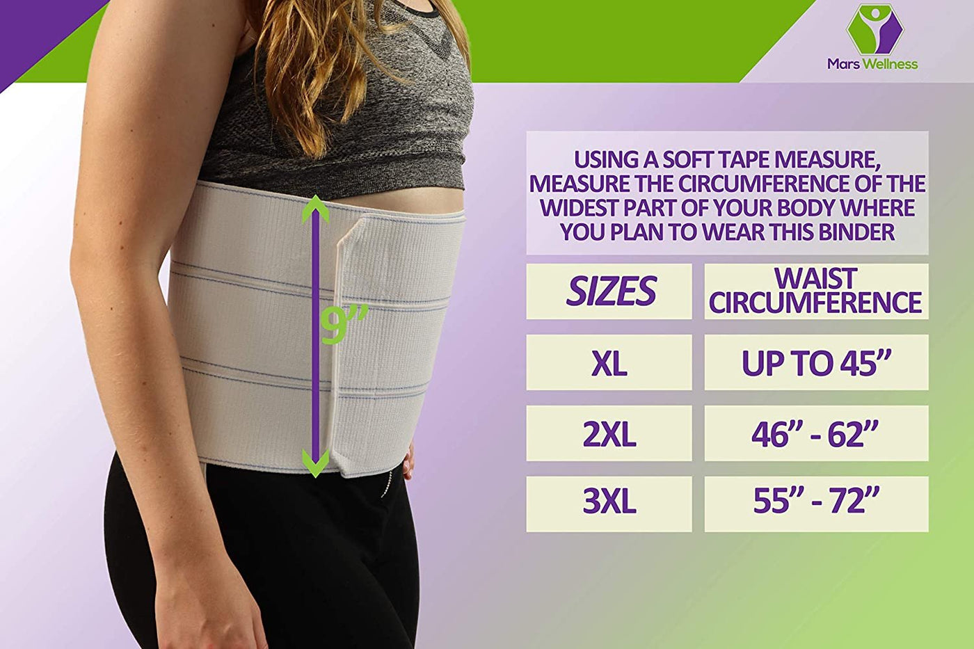 Wide Abdominal Binder Belly Wrap – Plus Size Postpartum Tummy Tuck Belt  Provides Slimming Bariatric Stomach Compression or to Help Hernia or Post  Surgery Healing & Support Black (L/XL (36 to 46)) 