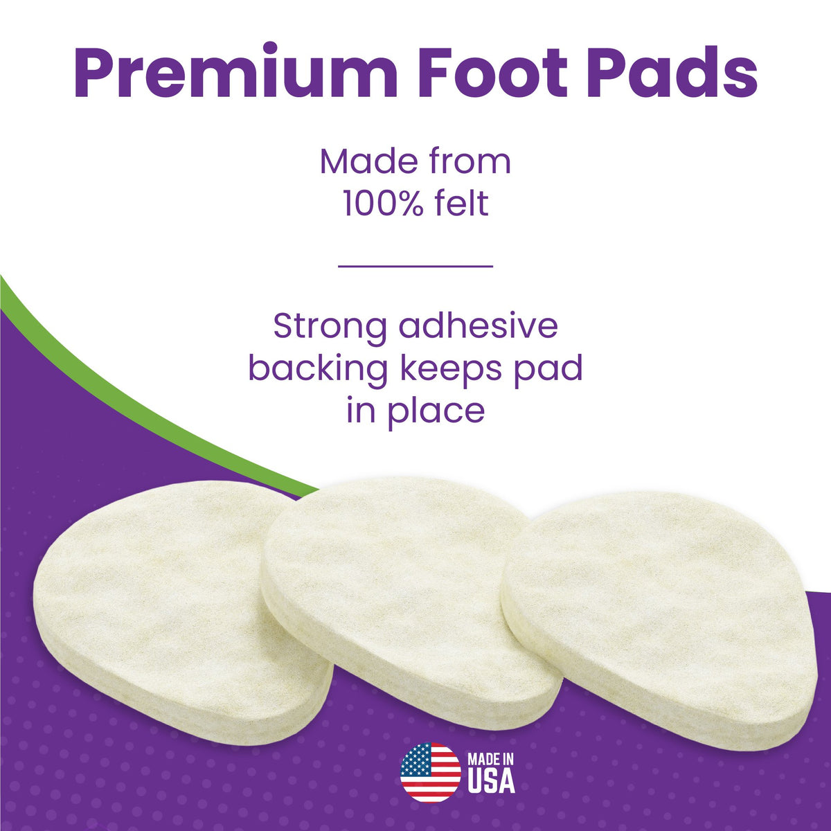 NEW Metatarsal Felt Foot Pad 6 Pairs - USA Made