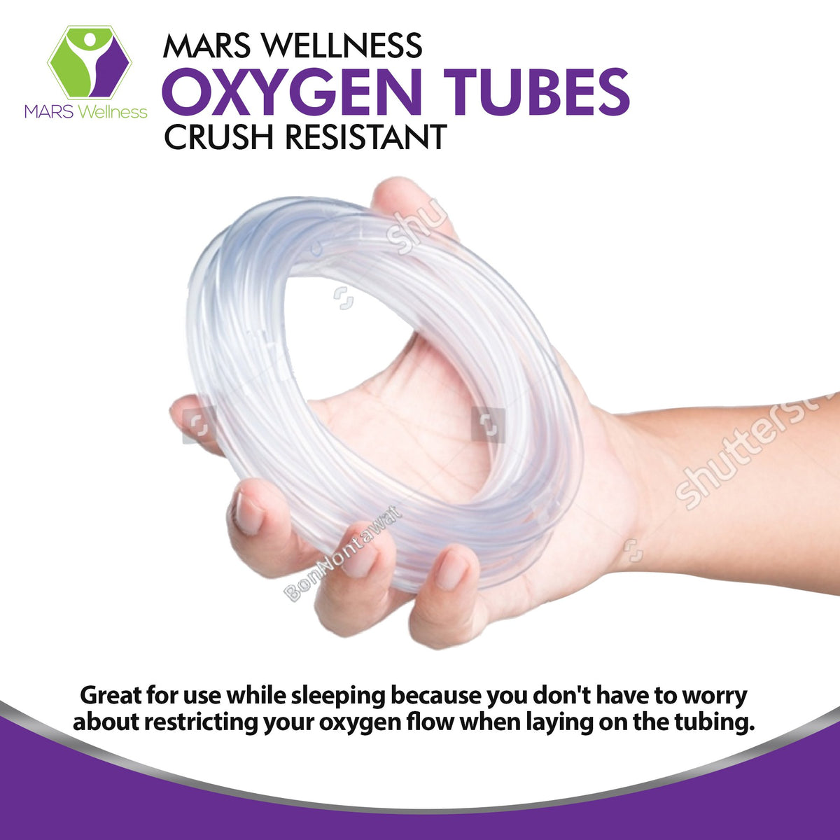 Oxygen Tubing - Premium Clear Crush Resistant Oxygen Tubes - 25 Foot